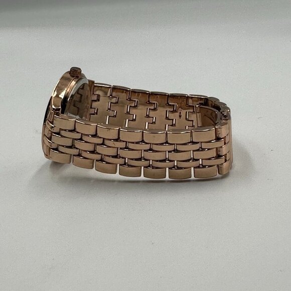 3/$30 Ellen Tracy Watch Women Rose Gold Crystal Bezel Round Dial 36MM - Picture 4 of 10